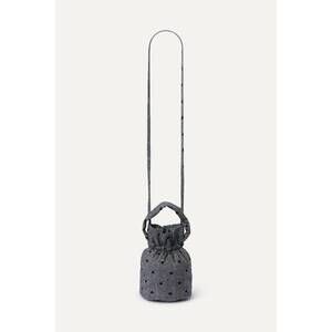 NEW COMPANIA FANTASTICA women's tweed love bucket bag in grey